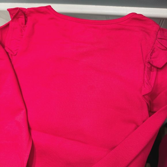 ISAAC MIZRAHI NEW YORK Sz 7/8 Little Girls Dalmatian Ruffle Sleeve Top - Picture 7 of 12